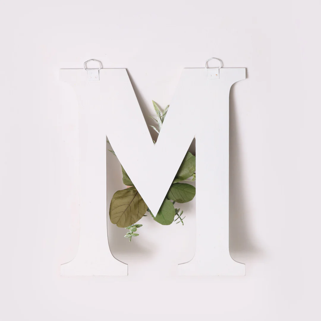 White Floral Alphabets - Image 28