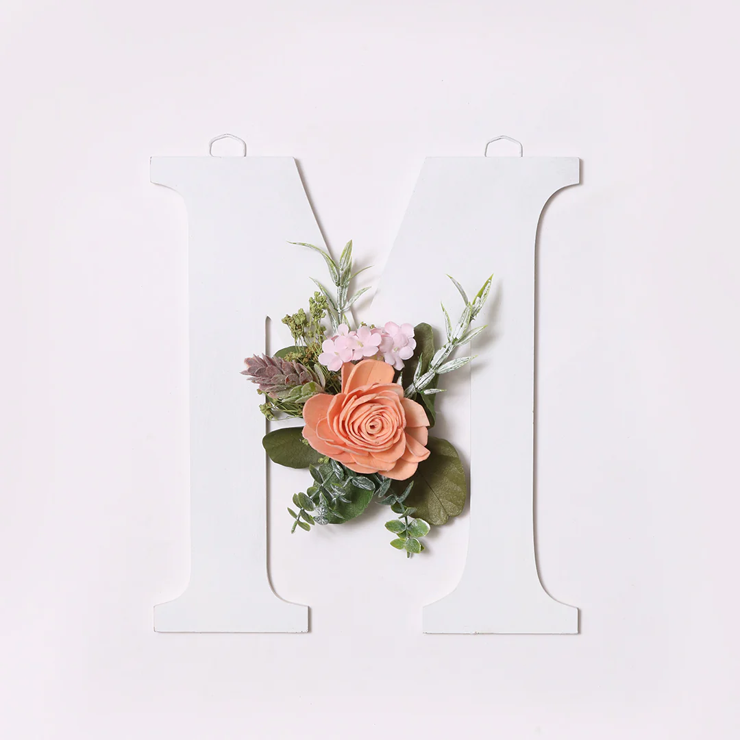 White Floral Alphabets - Image 29