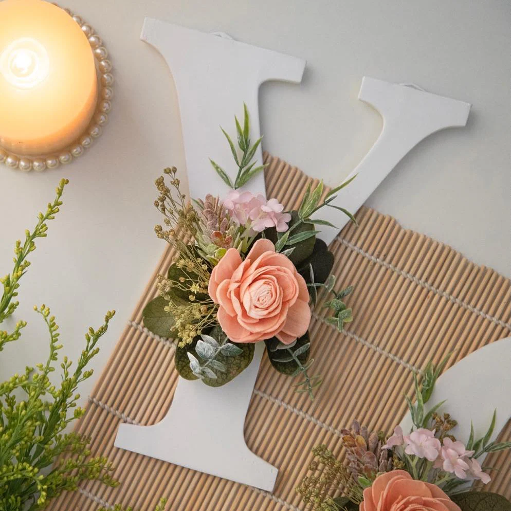 White Floral Alphabets - Image 3