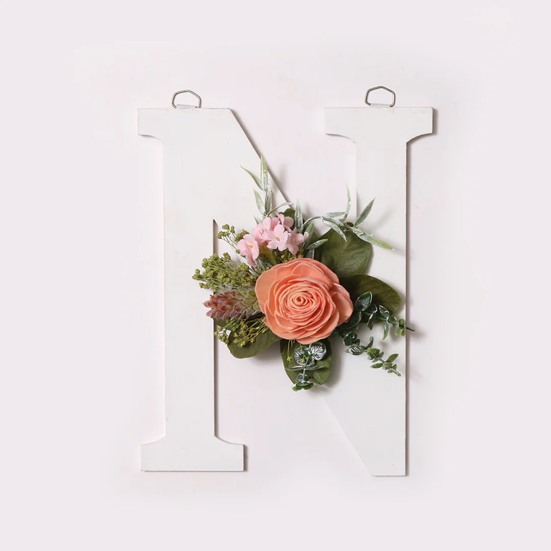 White Floral Alphabets - Image 30
