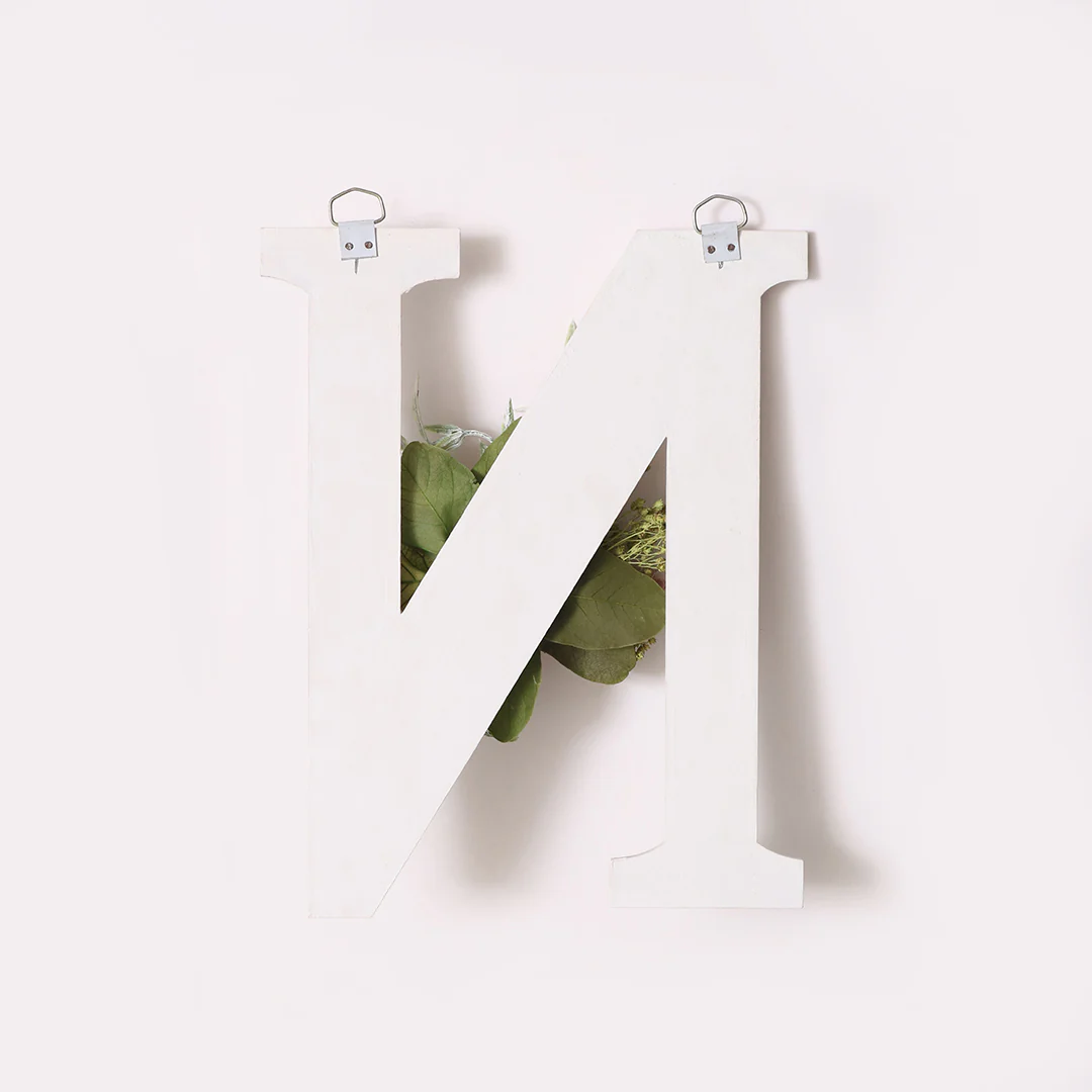White Floral Alphabets - Image 31