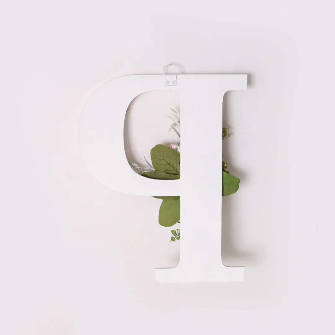 White Floral Alphabets - Image 35