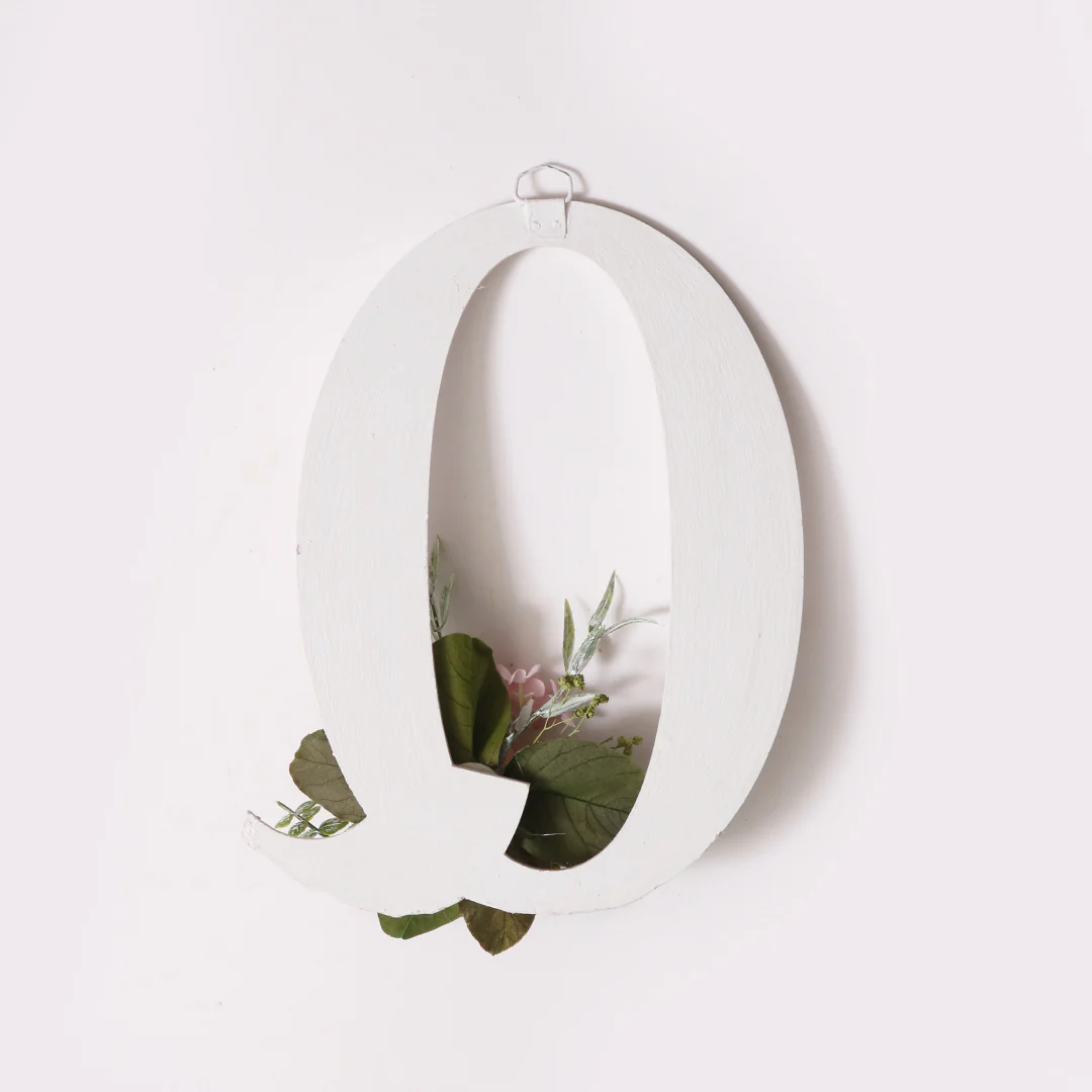 White Floral Alphabets - Image 37