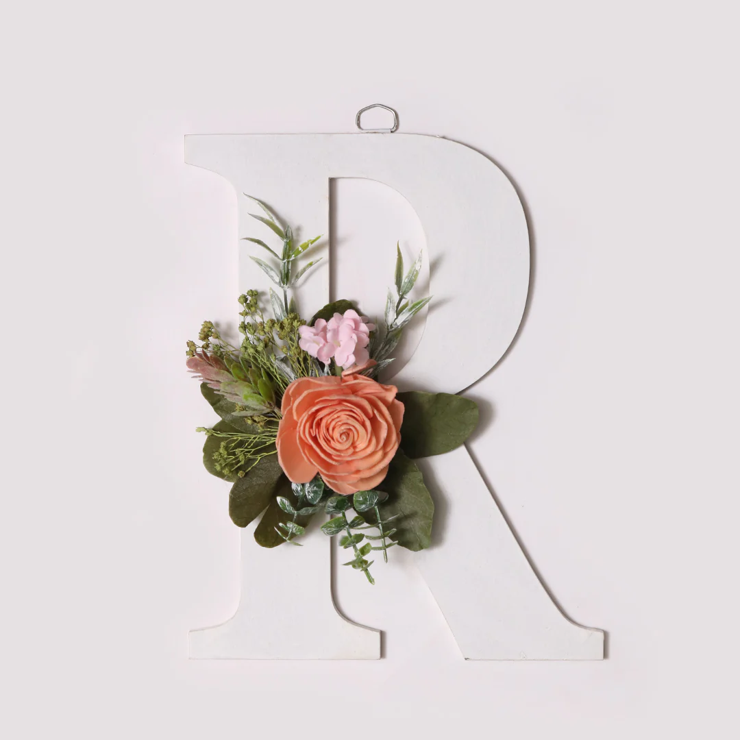 White Floral Alphabets - Image 38