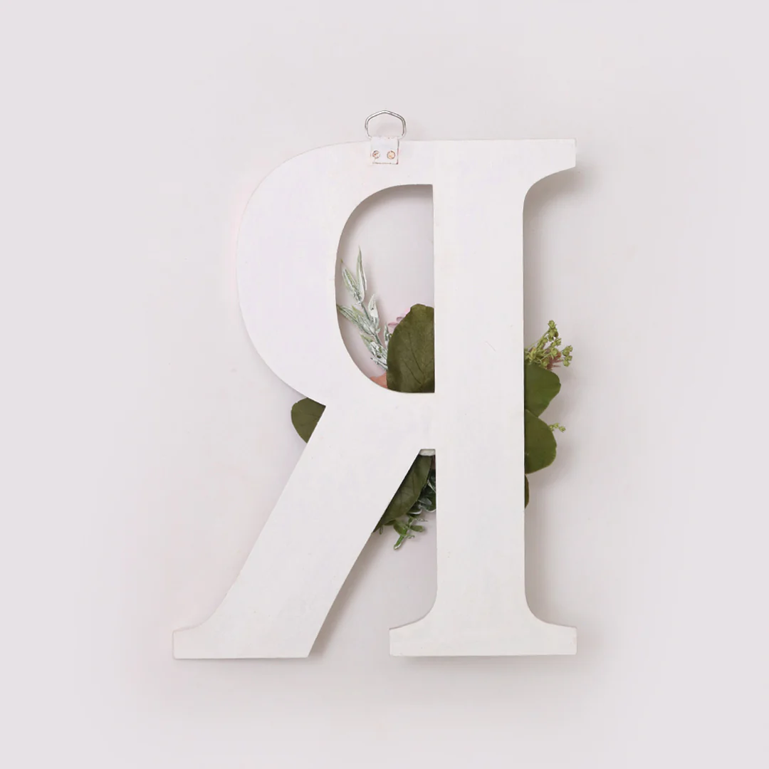 White Floral Alphabets - Image 39
