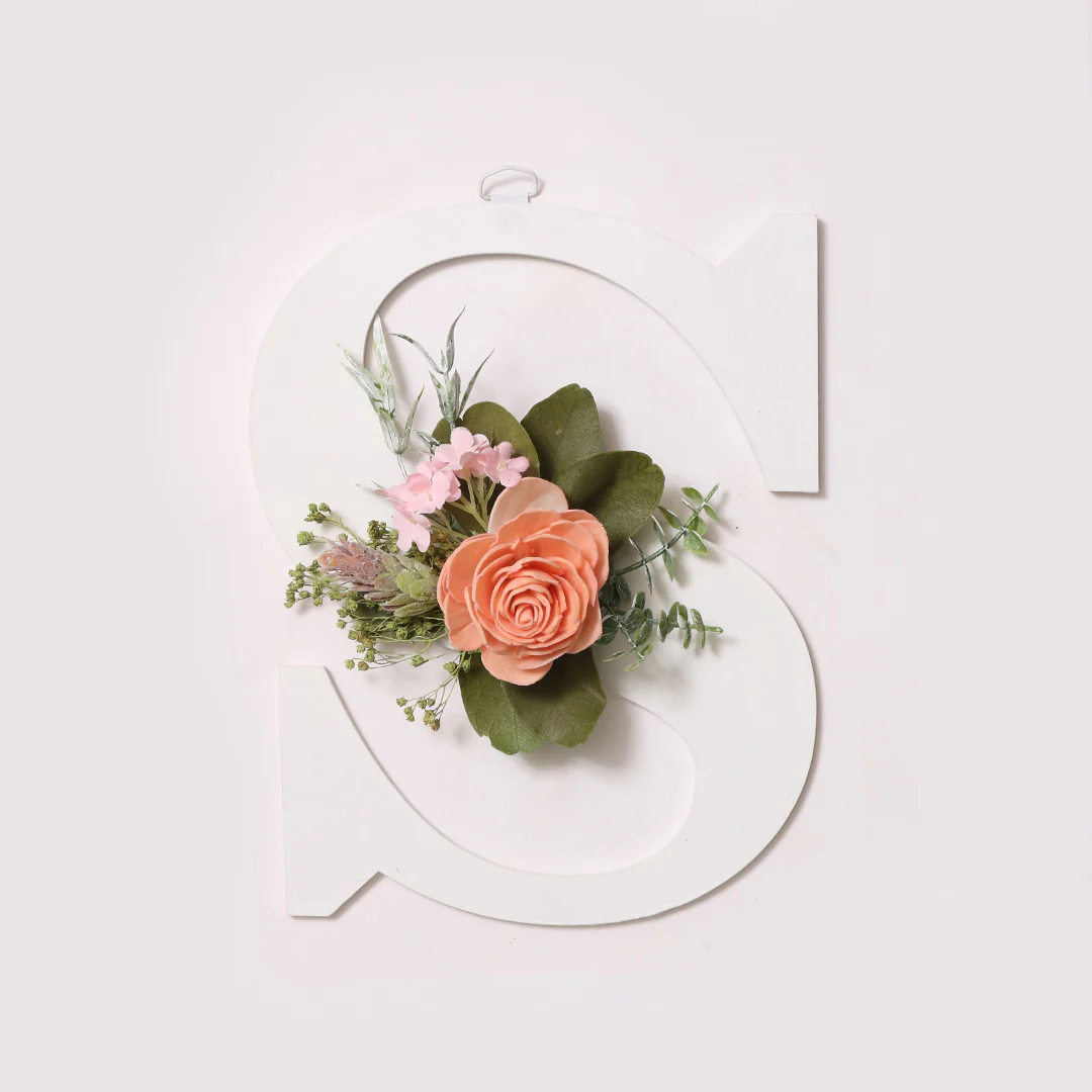 White Floral Alphabets - Image 40