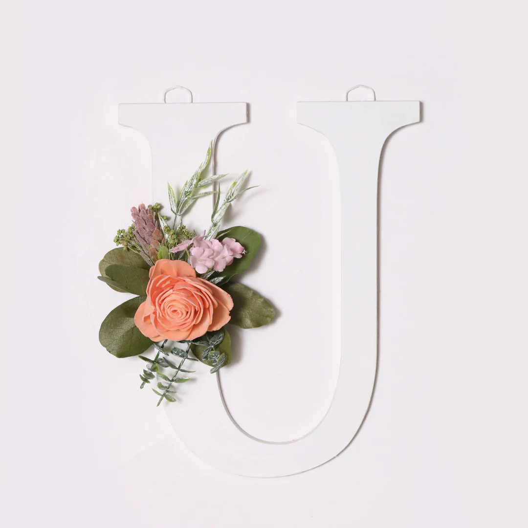 White Floral Alphabets - Image 44