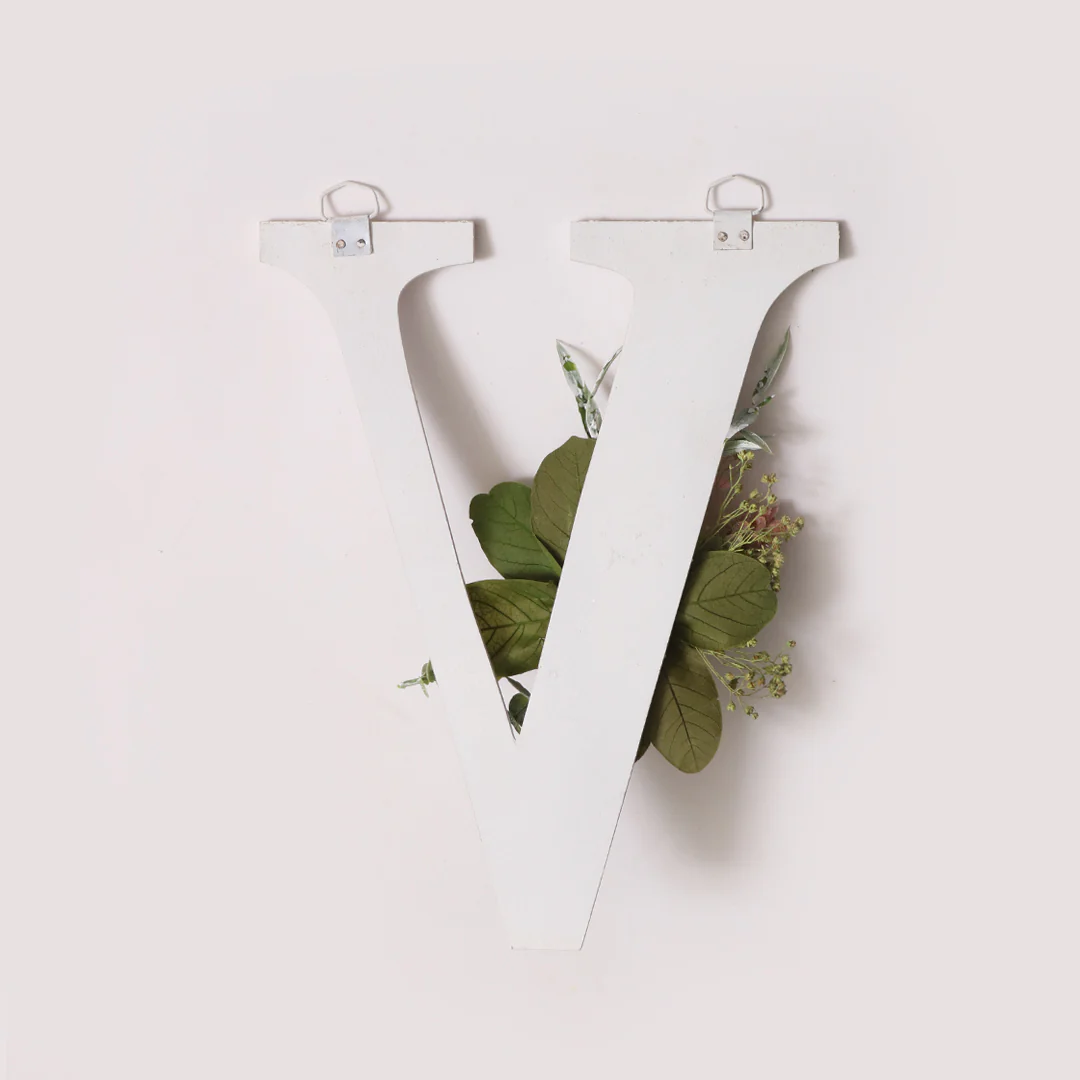 White Floral Alphabets - Image 47