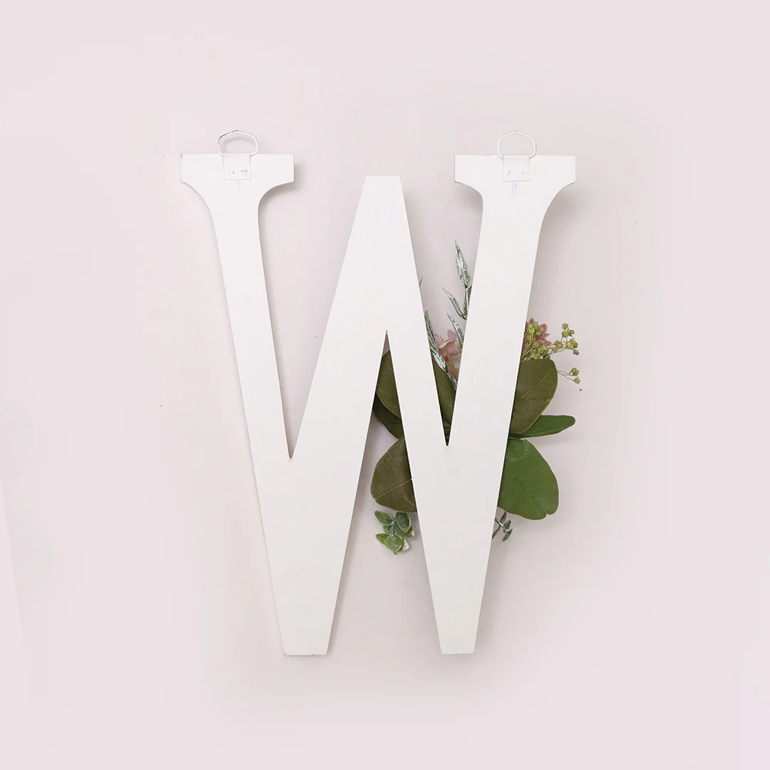 White Floral Alphabets - Image 49