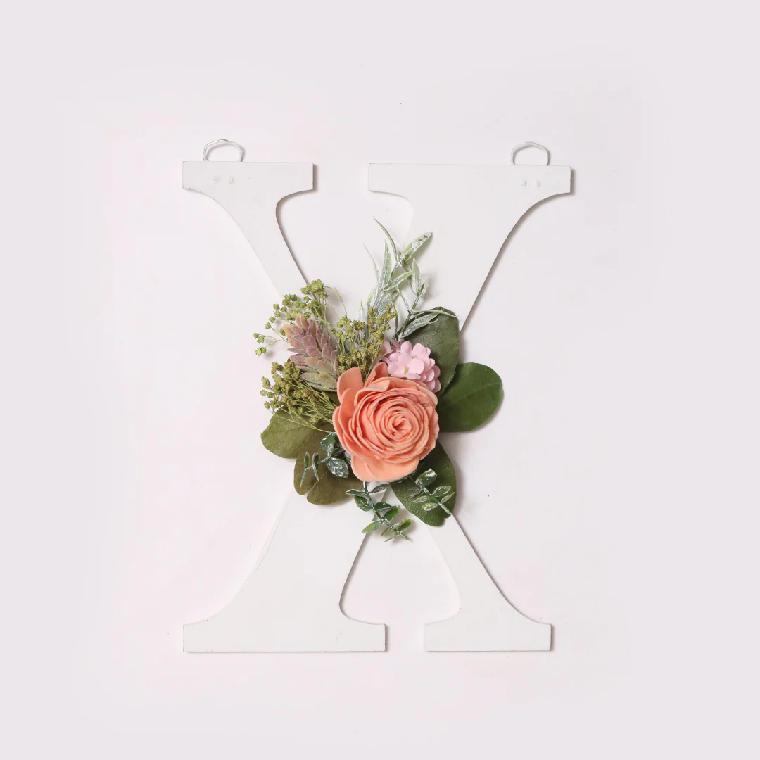 White Floral Alphabets - Image 50