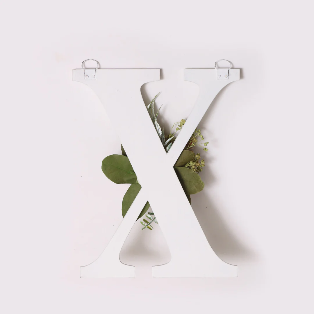 White Floral Alphabets - Image 51