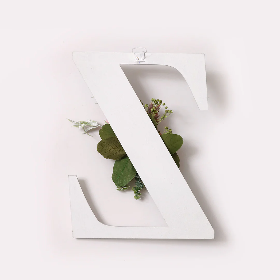 White Floral Alphabets - Image 55