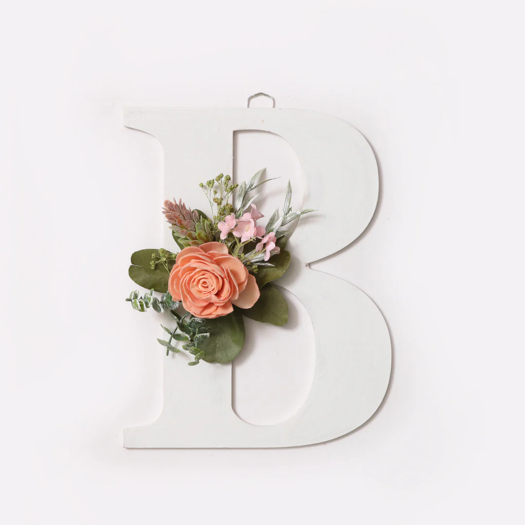 White Floral Alphabets - Image 6