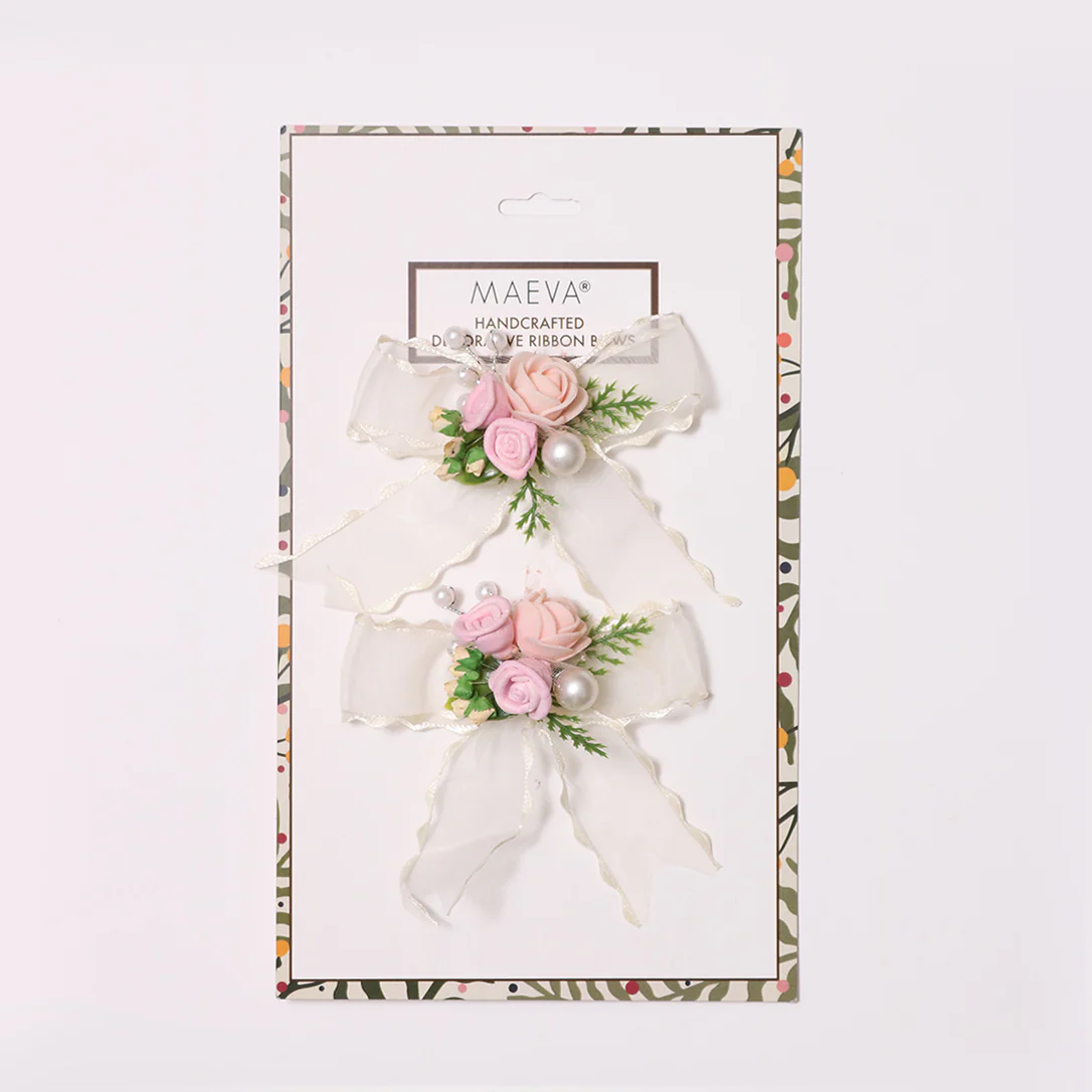 White Floral Gift Embellishment