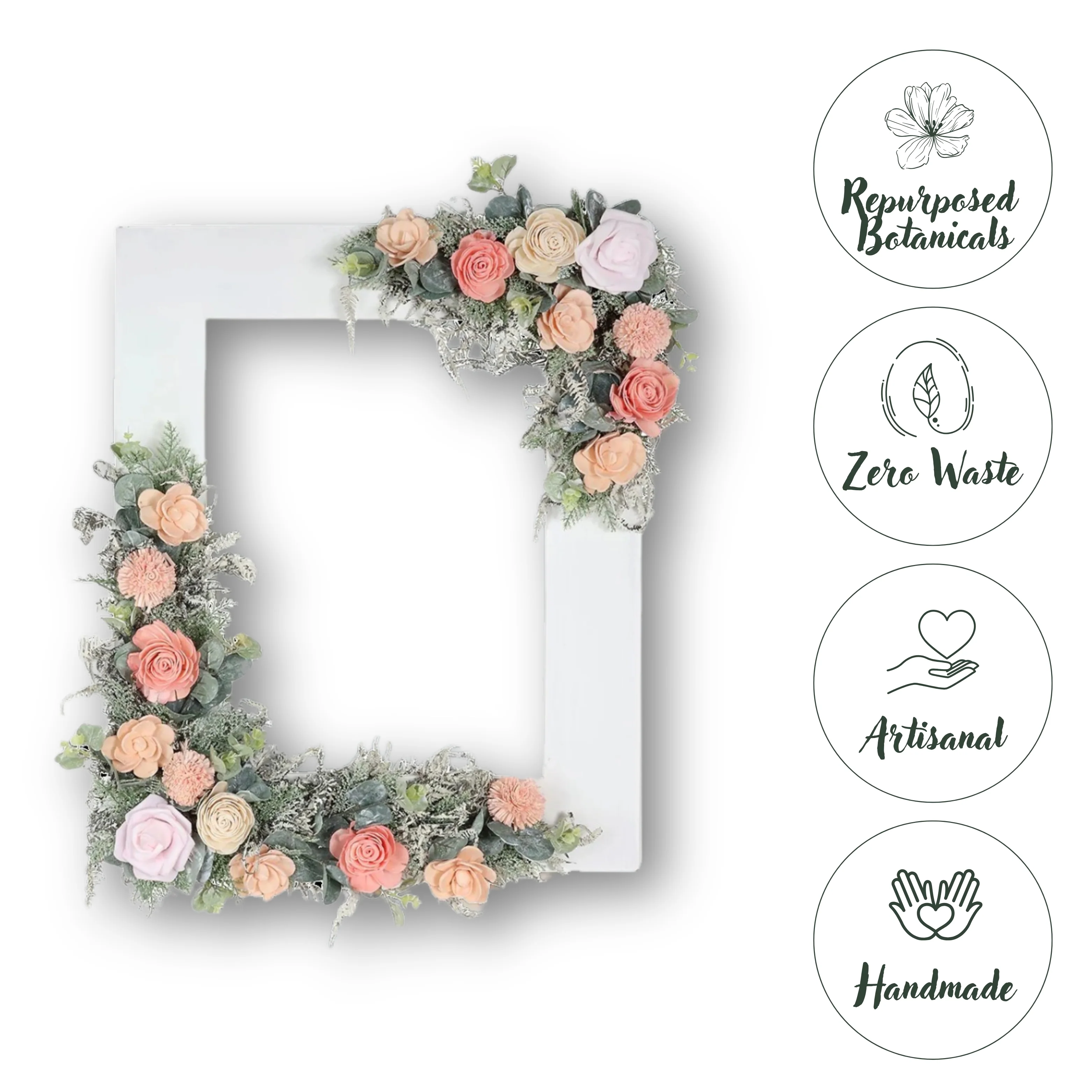 White Royalty Floral Frame - Image 4