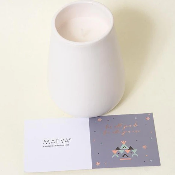 White Tuberose Scented Ceramic Jar Candle - Image 7