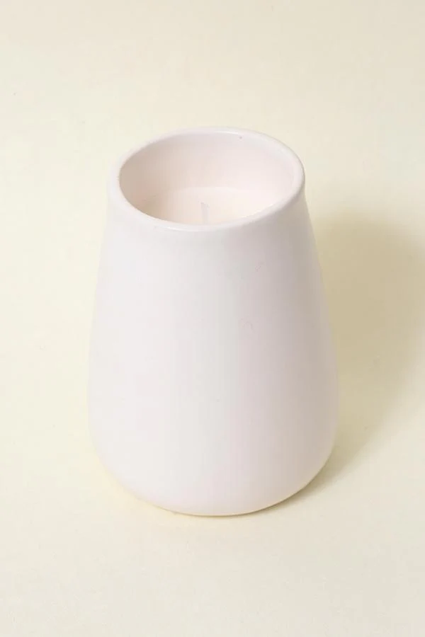 White Tuberose Scented Ceramic Jar Candle - Image 9