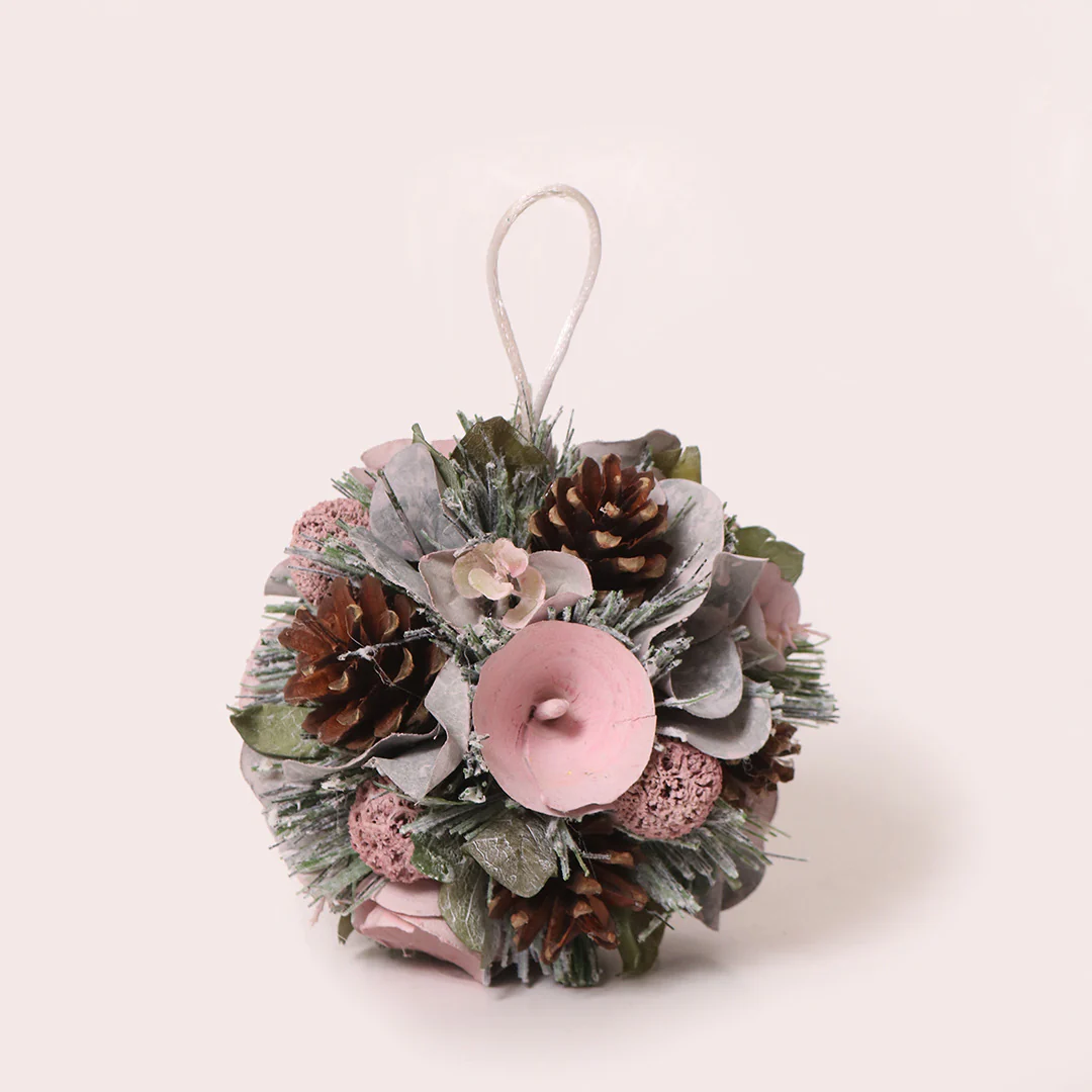 Winter Pink Bauble Decor - Image 3
