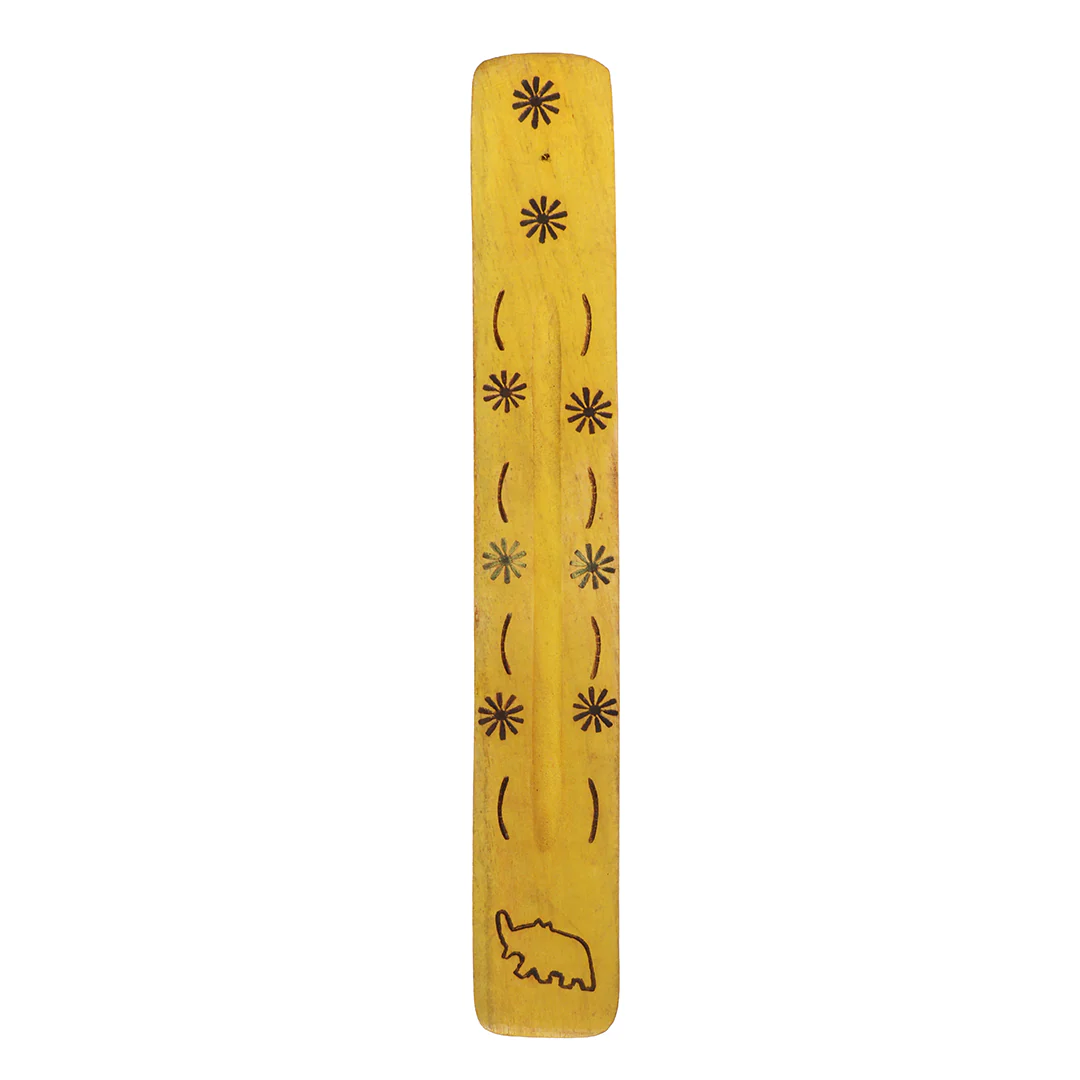 Yellow Wooden Incense Holder - Image 5